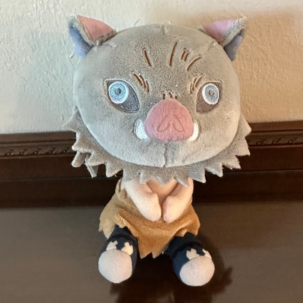 Bandai Demon Slayer Inosuke‎ Hashibira Big Plush Boar Mask Anime Toy 8"
